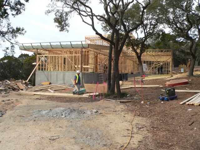 GC Modern Framing Webber+Studio Designed built by Foursquare Builders