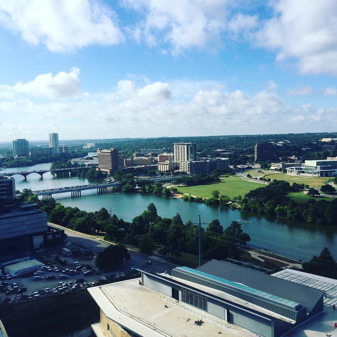 Good morning Austin, Texas. Our view from our new condo build-out. By @foursquarebuilders