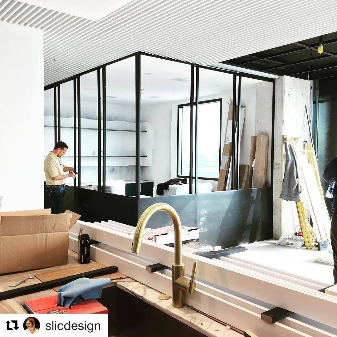 It's been great working with @slicdesign .  Sara has been extremely creative in bringing our client's condo to life. And, thank you @mendservices for your craftsmanship