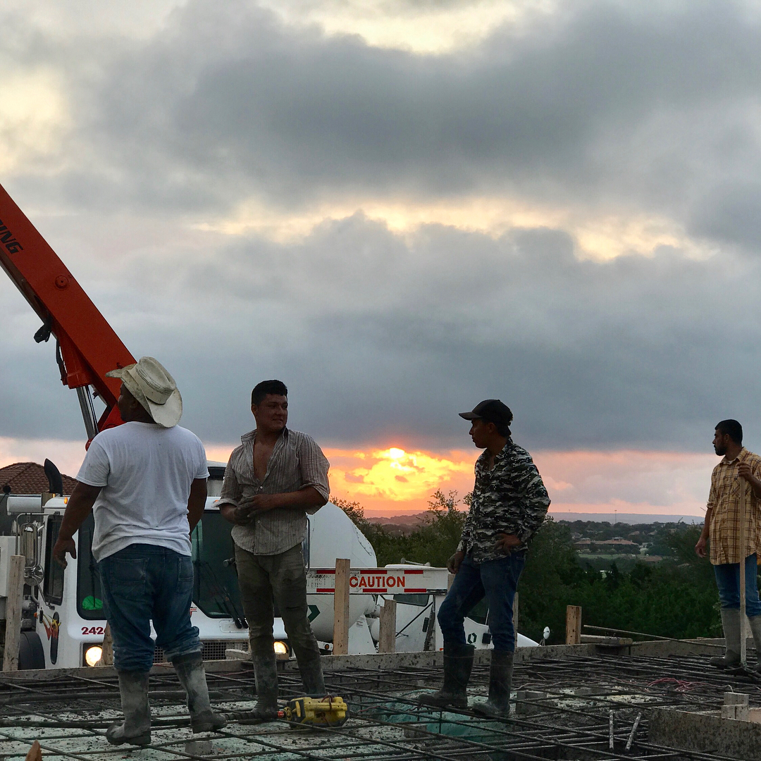 Early morning dedication starts at 4:45 a.m. to pour concrete. Built by @foursquarebuilders Design by Photos by @michelle.e.wigginton