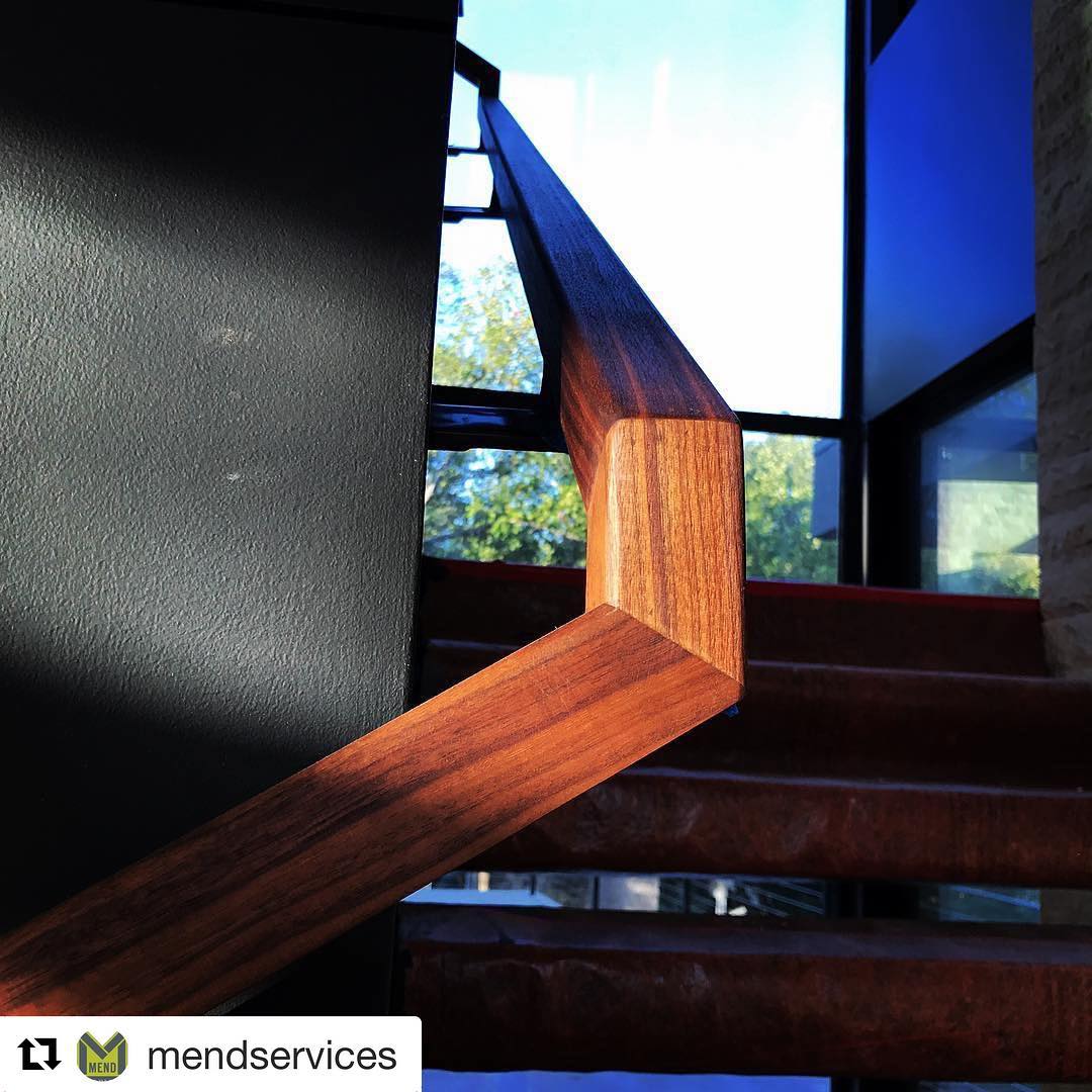 Mend knocked it out of the park on our walnut handrail.