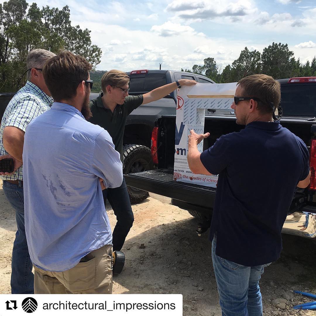 Great to see our men in the field resolving details that will insure our clients home is safe and water tight. Thank you @architectural_impressions for working so closely with us.
