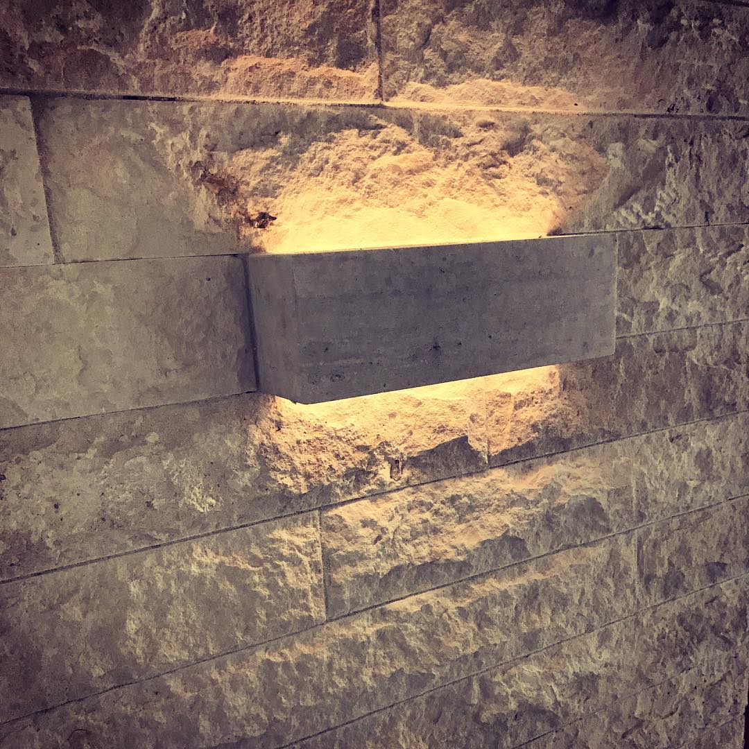 Wall sconce not wall sconce. Custom made by our stone masons. Got to love the craftsmanship. Built by @foursquarebuilders
