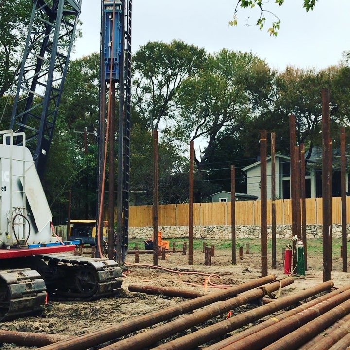 How we build foundations in really bad soil. Pilings are the most efficient way of dealing with the problem. 80+ pilings for this New Home. Built by @foursquarebuilders Designed by