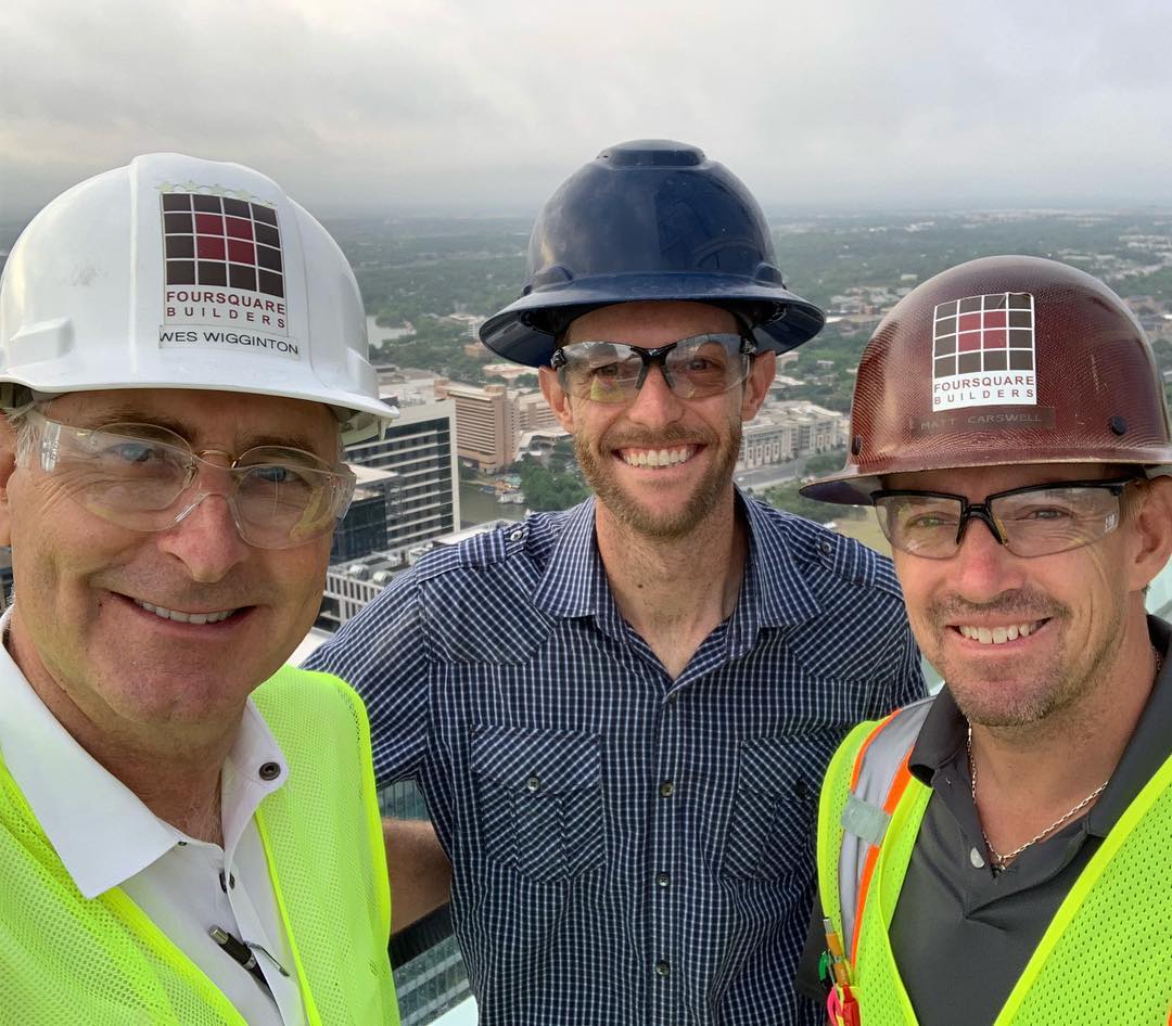 First day breaking ground, well not technically speaking since we’re 52 floors above ground on our @urbanspaceinteriors at @theindependentaustin project!