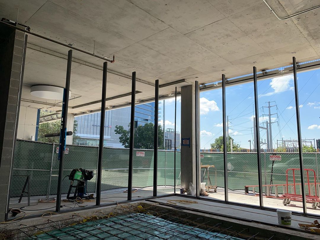 Our Commercial arm, Michael-Wes & Co. is busy installing a bespoke design and built steel window system for @urbanspaceinteriors at @theindependentaustin